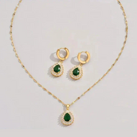 Ensemble de Bijoux Émeraude Reine