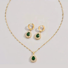 Ensemble de Bijoux Émeraude Reine