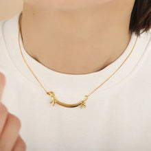 Collier Cane Salame en ton doré