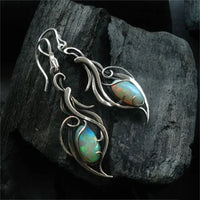 Boucles d'oreilles vintage en argent et opale