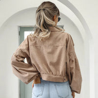Zephyrine | Veste courte en velours côtelé pour femme