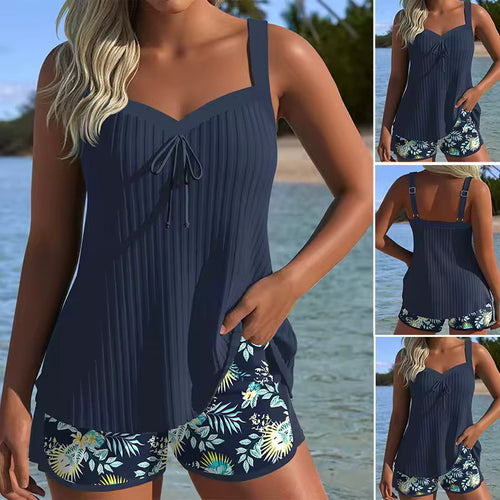 Maillot de Bain Amincissant Bretelles Rayé