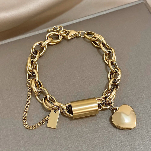 Bracelet épais en or