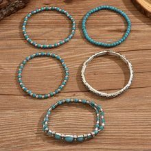 Ensemble de bracelets boho avec des perles turquoises