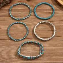 Ensemble de Bracelets Boho avec Perles Turquoise