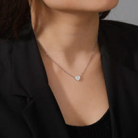 Collier Atemporal en Cœur avec Initiale