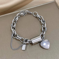 Bracelet Épais avec Cœur | Or