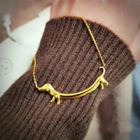 Collier Cane Salame en ton doré