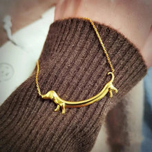 Collier Cane Salame en ton doré