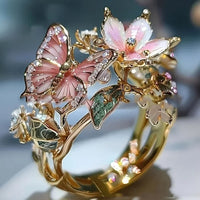 Bague Papillon Brillant De La Nature Avec Zircon