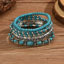 Ensemble de bracelets boho avec des perles turquoises