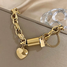 Bracelet Épais avec Cœur | Or