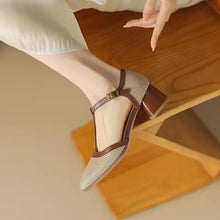 Genira - Chaussures femme à bride T et talon moyen