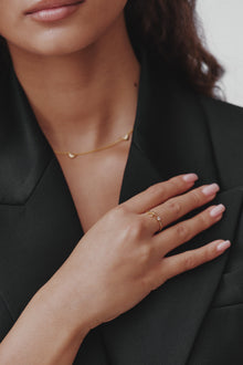 Bague en Or avec Lettre Personnalisée (Ajustable)