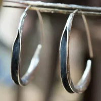 Grands boucles d'oreilles circulaires