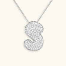 Collier en Diamants avec Initiale en Bulle