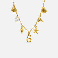 Collier Océan avec Lettre en Or