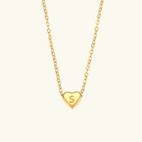 Collier en Or avec Initiale en Cœur