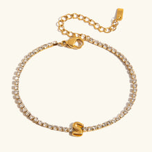 Bracelet Élégant en Or avec Lettre en Bulle