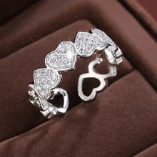 Bague Cœurs en Cristal