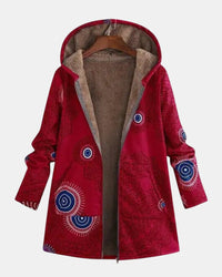 Sage - Veste Sherpa Motif Tribal