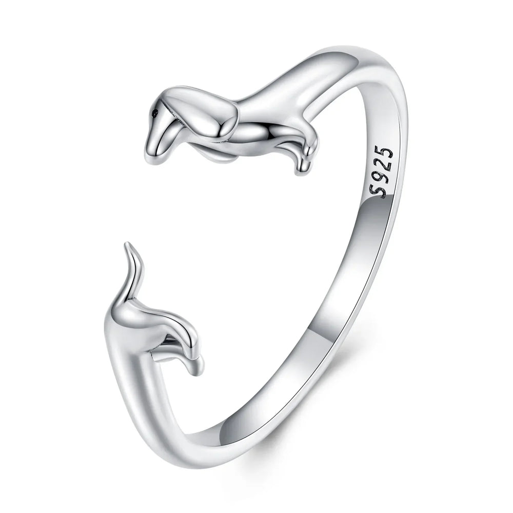 Bague Chien Saucisse (Ajustable)