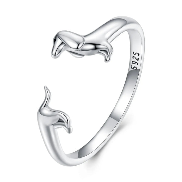 Bague Chien Saucisse (Ajustable)