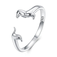 Bague Chien Teckel (Ajustable)