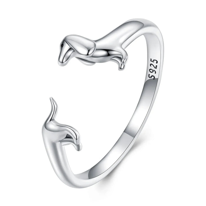 Bague Chien Teckel (Ajustable)