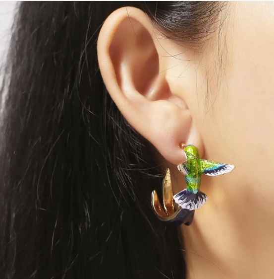 Boucles d'oreilles Drip Colibri Adorable