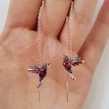 Boucles d'oreilles rétro avec des oiseaux