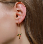 Boucles d'oreilles rétro avec des oiseaux
