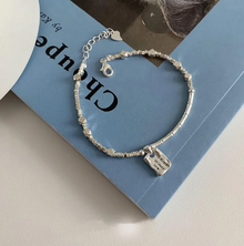 Bracelet carré Amour Argenté