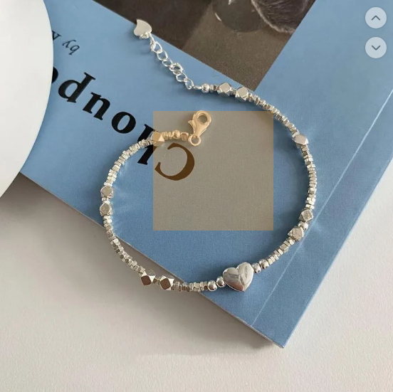 Bracelet carré Amour Argenté