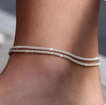 Bracelet de cheville avec chaîne pour les vacances à la plage