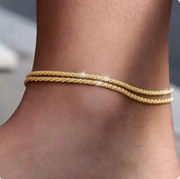 Bracelet de cheville avec chaîne pour les vacances à la plage