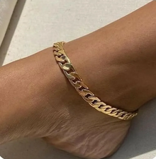 Bracelet de cheville avec chaîne pour les vacances à la plage