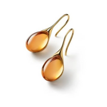 Boucles d'oreilles avec opale incrustée