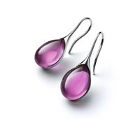 Boucles d'oreilles avec opale incrustée