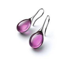 Boucles d'oreilles avec opale incrustée