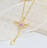 Collier Cupido Cœur Ailes d'Ange