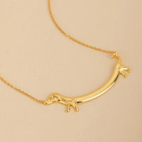 Collier Cane Salame en ton doré