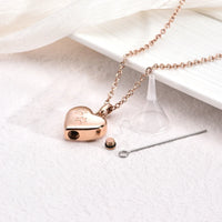 Collier avec urne commémorative pour animaux de compagnie – Pendentif en forme de cœur avec gravure d'une patte