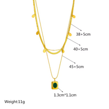 Collier Set Serenna Or et Émeraude