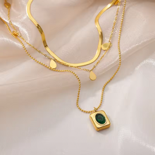 Collier Set Serenna Or et Émeraude