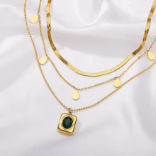 Collier Set Serenna Or et Émeraude