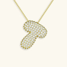 Collier en Diamants avec Initiale en Bulle