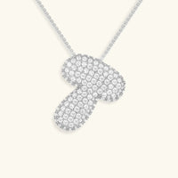 Collier en Diamants avec Initiale en Bulle
