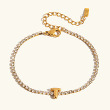 Bracelet Élégant en Or avec Lettre en Bulle