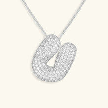 Collier en Diamants avec Initiale en Bulle